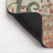 中心のエルサレムが付いている世界地図 マウスパッド (コーナー)