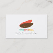 中心のカスタムなロゴのモダンでカスタムなプロフェッショナル 名刺 (裏面)