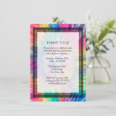 中心のハートのTyeの染料の十字 招待状 (スタンド正面)