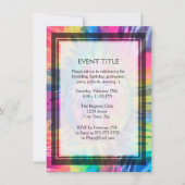 中心のハートのTyeの染料の十字 招待状 (正面)