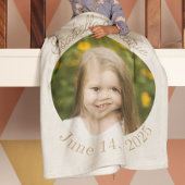 中心の円とスクリプト フリースブランケット