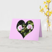 中心の友情カードwthの双生児のバラ カード (黄色い花)