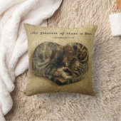 中心の形をした猫が付いている枕 クッション (ブランケット)