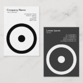 中心の指定点付き円 名刺 (正面/裏面)