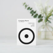 中心の指定点付き円 名刺 (スタンド正面)