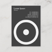 中心の指定点付き円 名刺 (裏面)