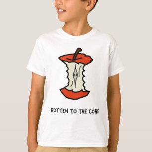 中心のTシャツに腐った Tシャツ