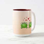 中心を持つカエルの王子そしてカエルのプリンセス、 ツートーンマグカップ (正面右)