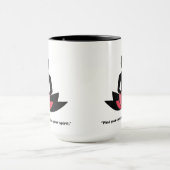 「中心を見つけて、自分の精神に火を付けろ」 ヨガ好き マグカップ (中央)