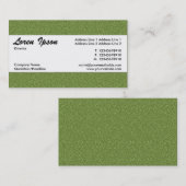 中心バンド021 -緑のエンボスの質 名刺 (正面/裏面)