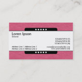 中心バンド5点-深紅色のペーパー質 名刺 (裏面)