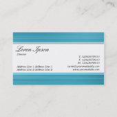 中心バンド(研がれる) -原稿-ブラシをかけられた淡いブルー 名刺 (裏面)