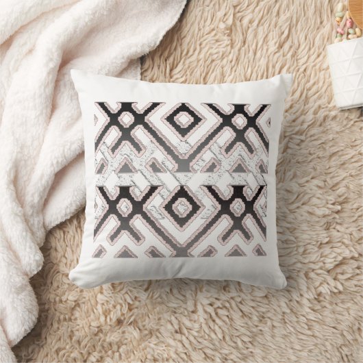 中心モダン幾何学模様 クッション (ブランケット)