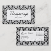 中心ラベル – ダマスクパターン 名刺 (正面/裏面)