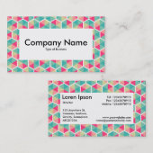 中心ラベルv4 – 六角形パターン02 名刺 (正面/裏面)