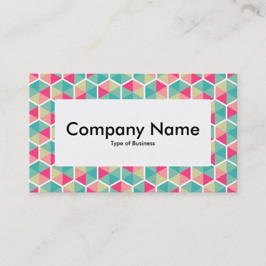 中心ラベルv4 – 六角形パターン02 名刺 (正面)