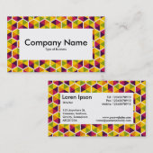 中心ラベルv4 – 六角形パターン 名刺 (正面/裏面)