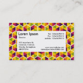 中心ラベルv4 – 六角形パターン 名刺 (裏面)