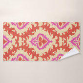 中心付きのシームレ伝統的ス模様 バスタオル (バスタオル)