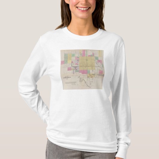 中心地の地図、カンザス Tシャツ (正面)