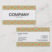 中心帯 – カラフル円 名刺 (正面/裏面)