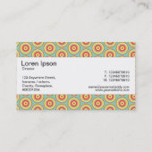 中心帯 – カラフル円 名刺 (裏面)