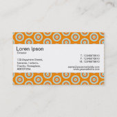 中心帯 – カラフル円 名刺 (裏面)