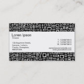 中心帯 – 抽象芸術長方形 名刺 (裏面)