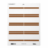 中心帯 – 木目ブロックパターン ラベル (フルシート)