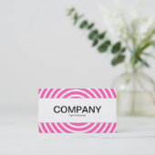 中心帯 – 緩和曲線 – ピンクと白 名刺 (スタンド正面)