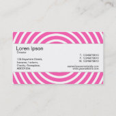 中心帯 – 緩和曲線 – ピンクと白 名刺 (裏面)