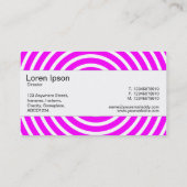中心帯 – 緩和曲線 – マゼンタと白 名刺 (裏面)