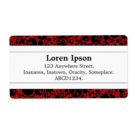 中心帯II – バブルパターン ラベル (正面)