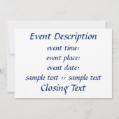 中心星 招待状 (裏面)