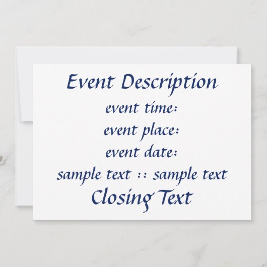 中心星 招待状 (裏面)