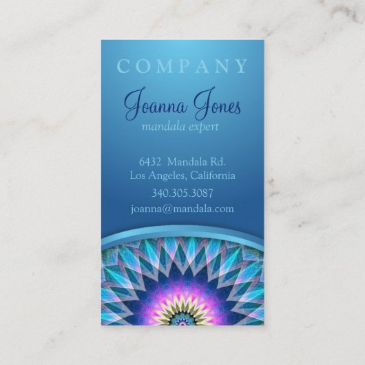 中心点の曼荼羅 名刺 (裏面)