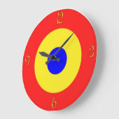 中心点ターゲット ラージ壁時計 (傾斜)