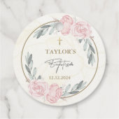 中性かわいらし水色フローラバプテスマ フェイバータグ (裏面)