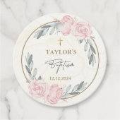 中性かわいらし水色フローラバプテスマ フェイバータグ (正面)