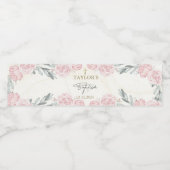 中性かわいらし水色フローラバプテスマ ペットボトルラベル (シングルラベル)