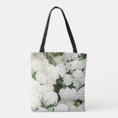 中性かわいらし白い海の低木の花模様バイアヴァ トートバッグ (裏面)