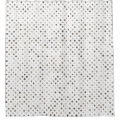 中性の不規則水玉模様 シャワーカーテン (正面)