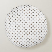 中性の不規則水玉模様 ラウンドクッション (裏面)