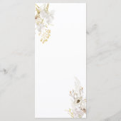 中性アイボリー金ゴールドワイルドフラワーバプテスミスメニュー メニュー (裏面)