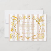 中性イタリアン食結婚品デザイン サンキューカード (正面)