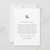 中性エレガントヴィンテージフローラ結婚 サンキューカード (裏面)