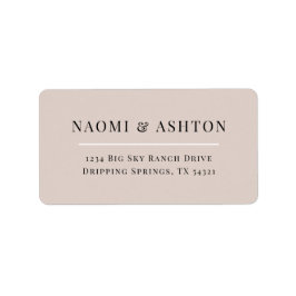 中性エレガント住所 シール