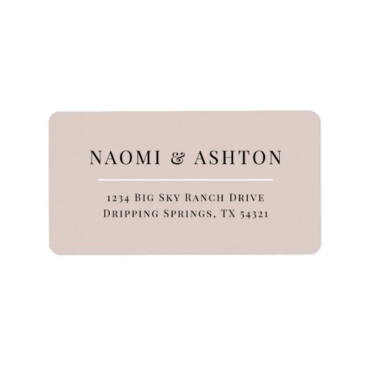 中性エレガント住所 シール (正面)