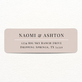 中性エレガント住所 シール