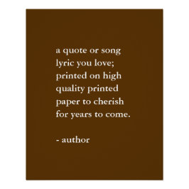 中性カスタム引用文プリント ポスター